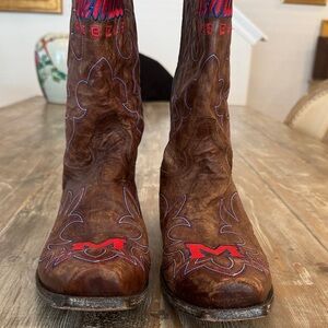 Game Day Ole Miss cowboy boots.
